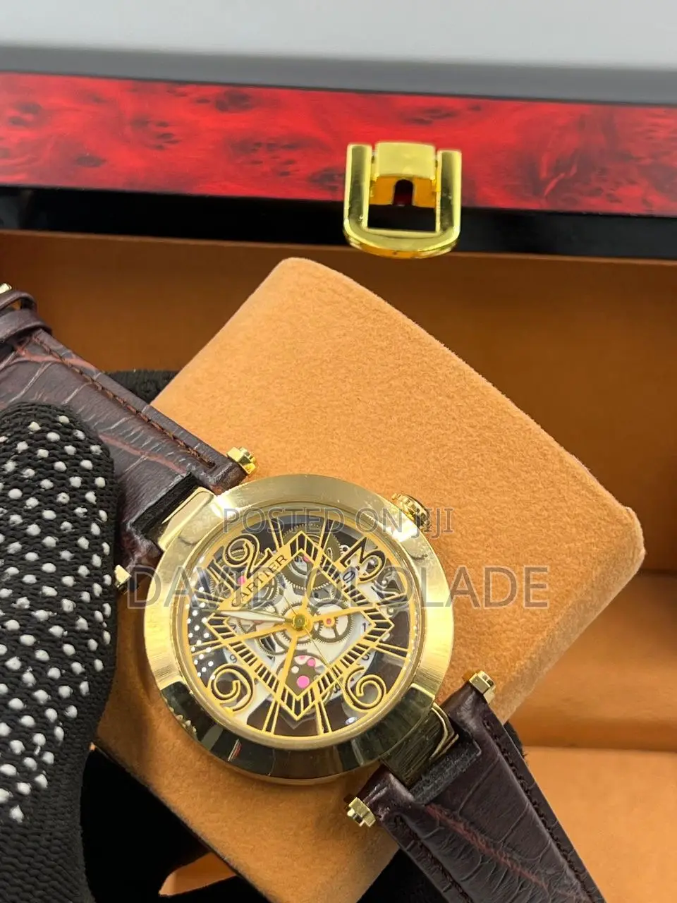 Cartier Leather Wrist Watch