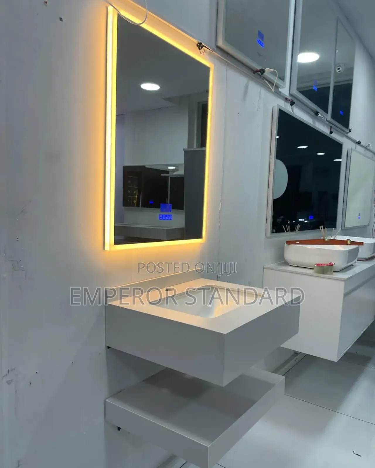 Single Cabinet With Light Mirror