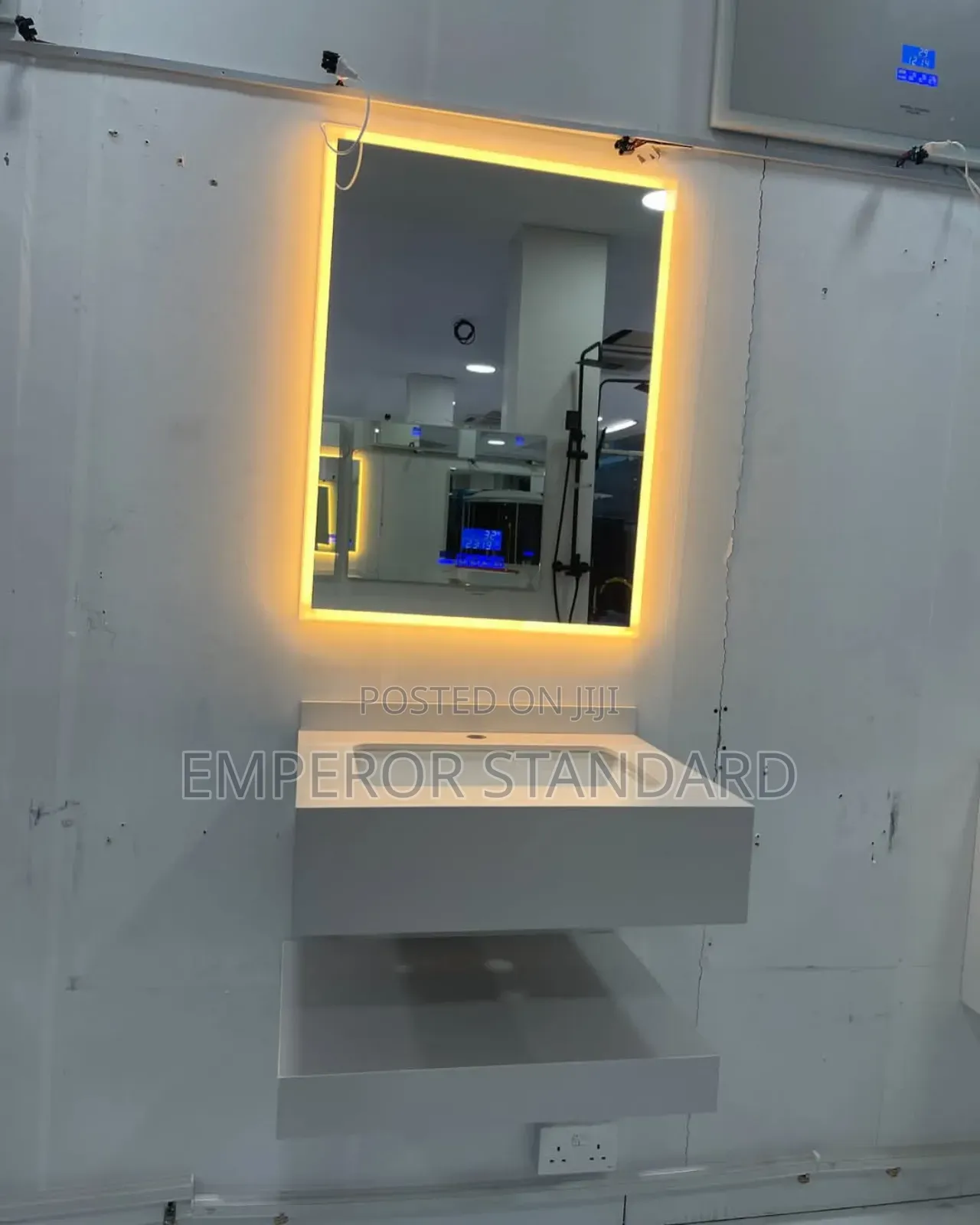 Single Cabinet With Light Mirror