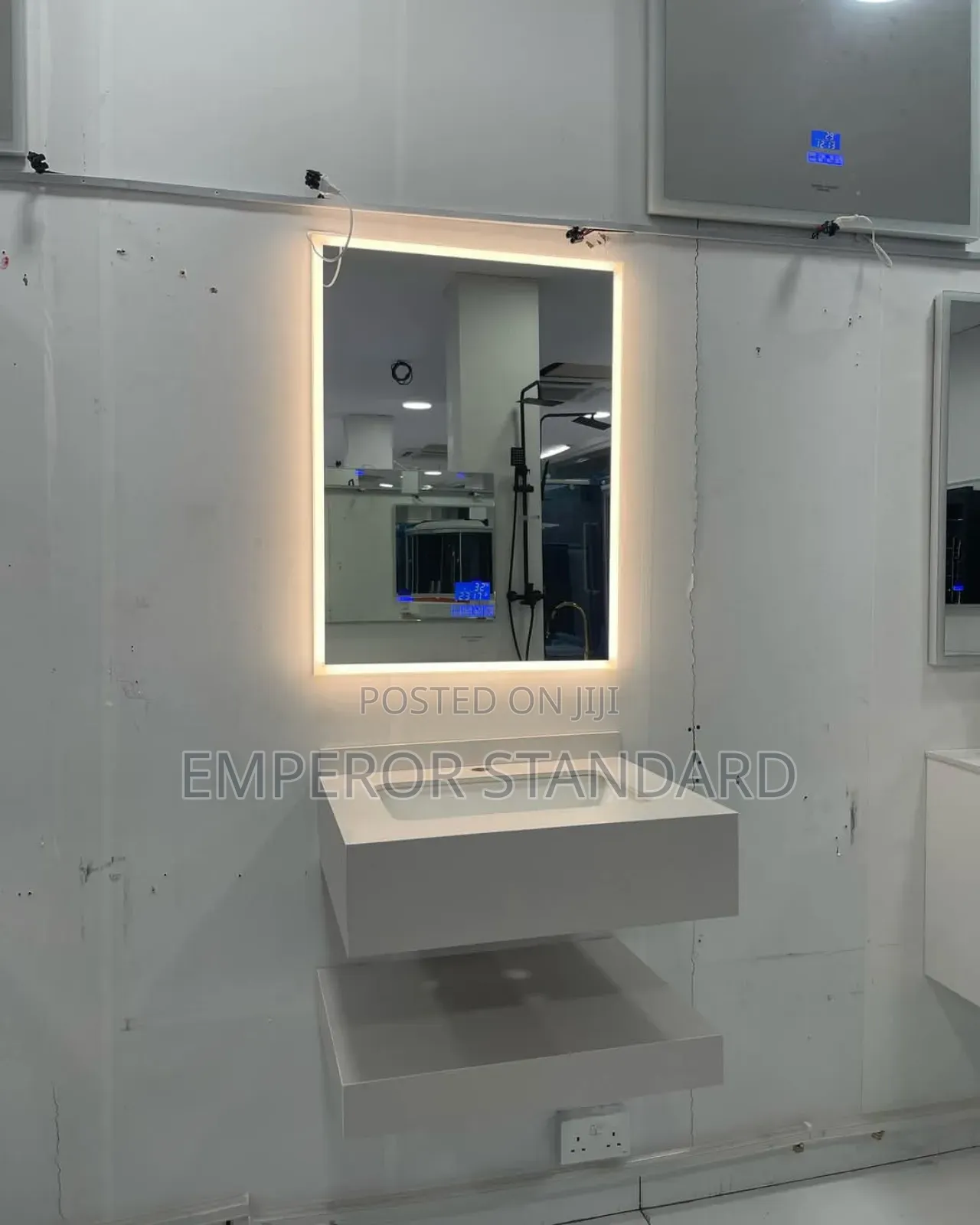 Single Cabinet With Light Mirror