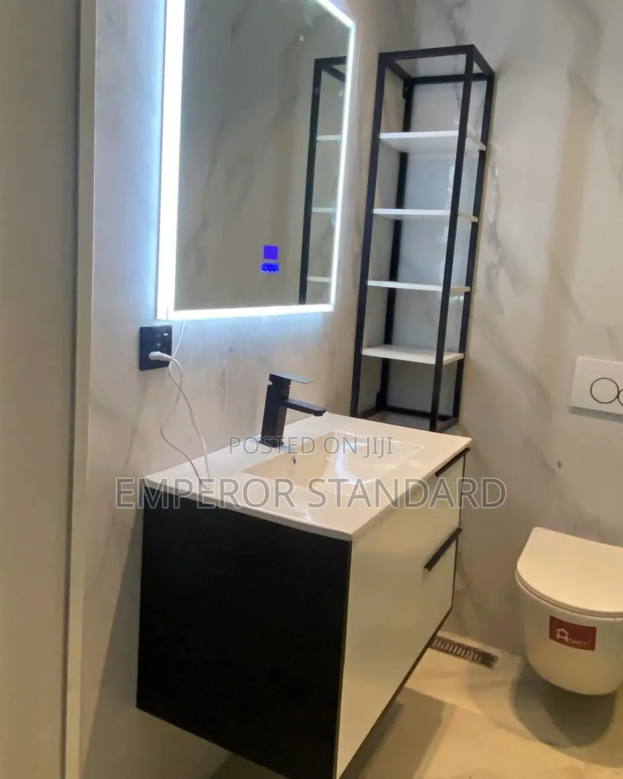 Quality PVC Wall Hung Cabinet With Led Mirror