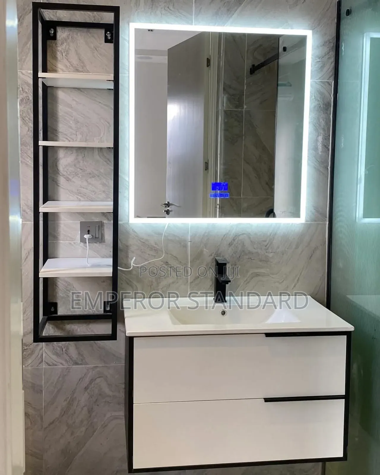 Quality PVC Wall Hung Cabinet With Led Mirror