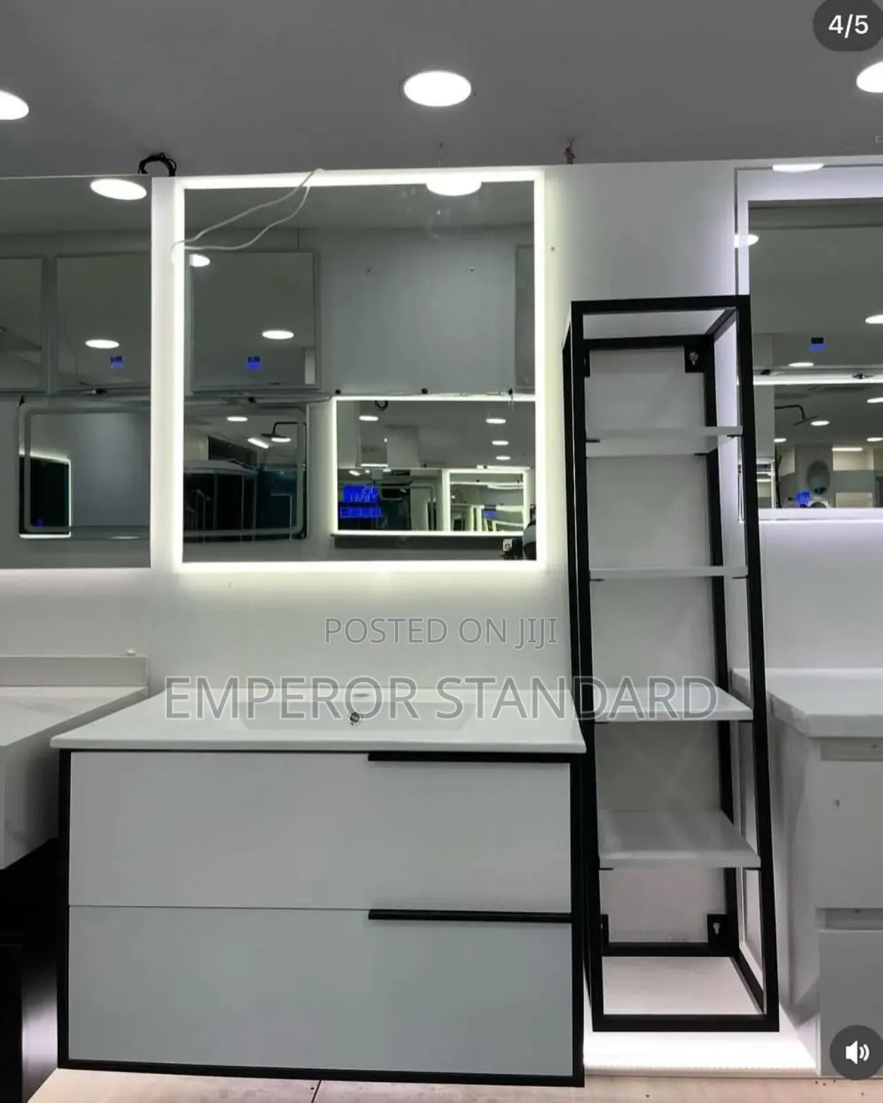 Quality PVC Wall Hung Cabinet With Led Mirror