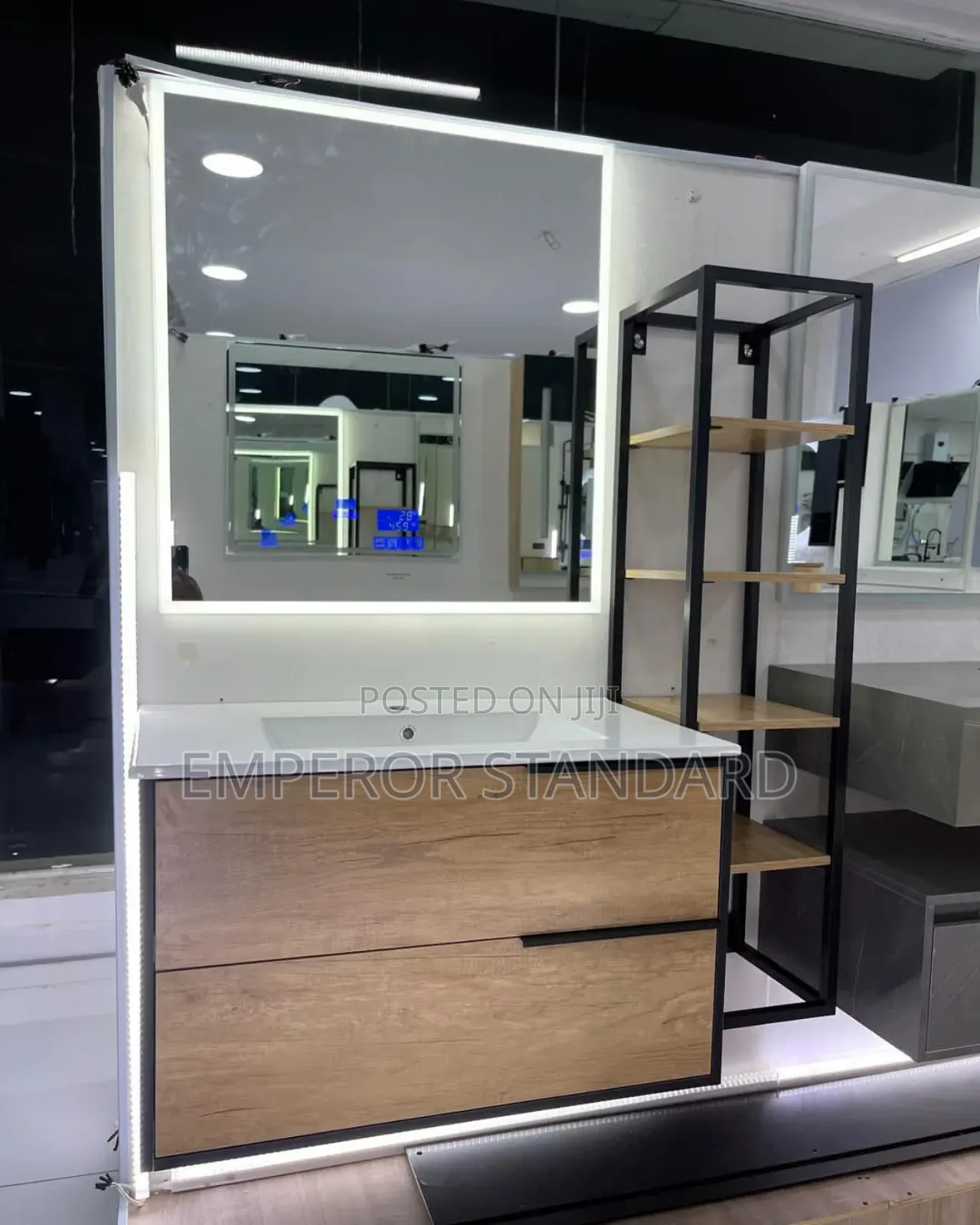 Quality PVC Wall Hung Cabinet With Led Mirror