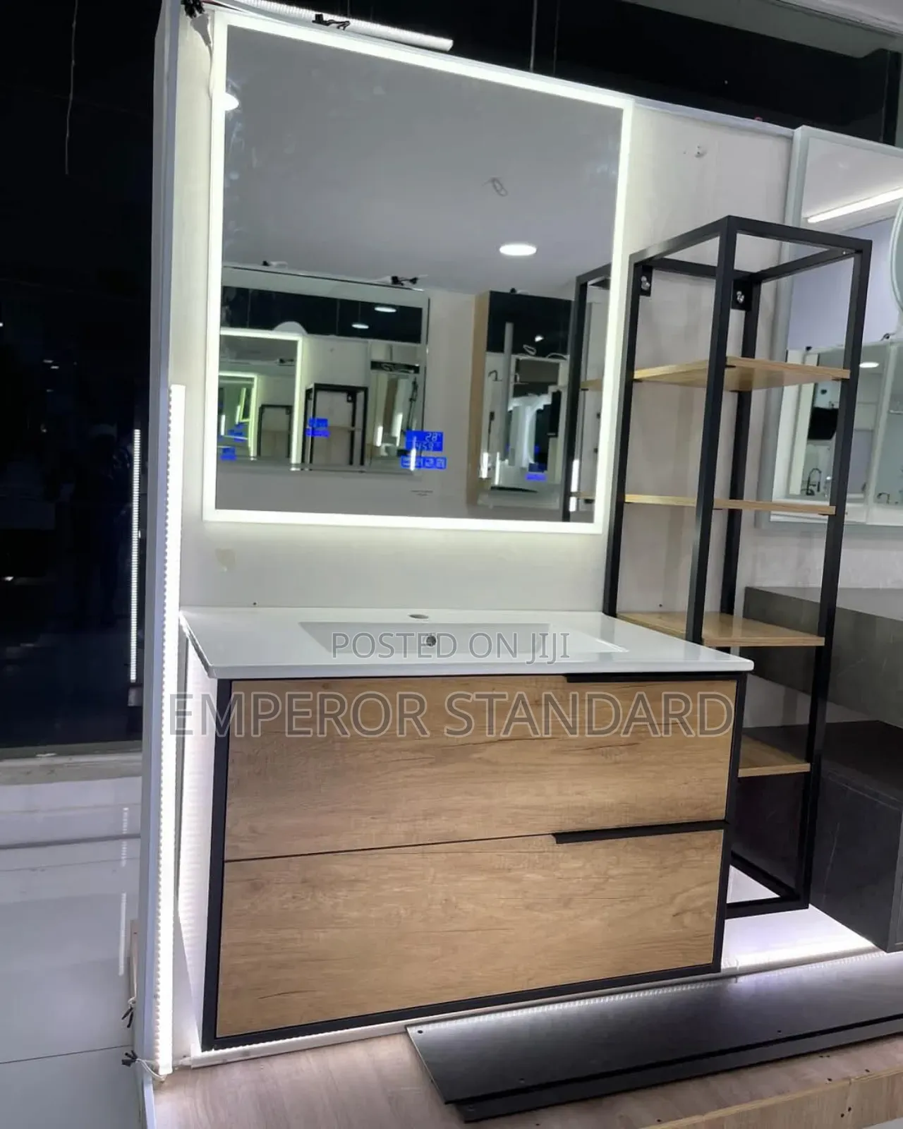 Quality PVC Wall Hung Cabinet With Led Mirror