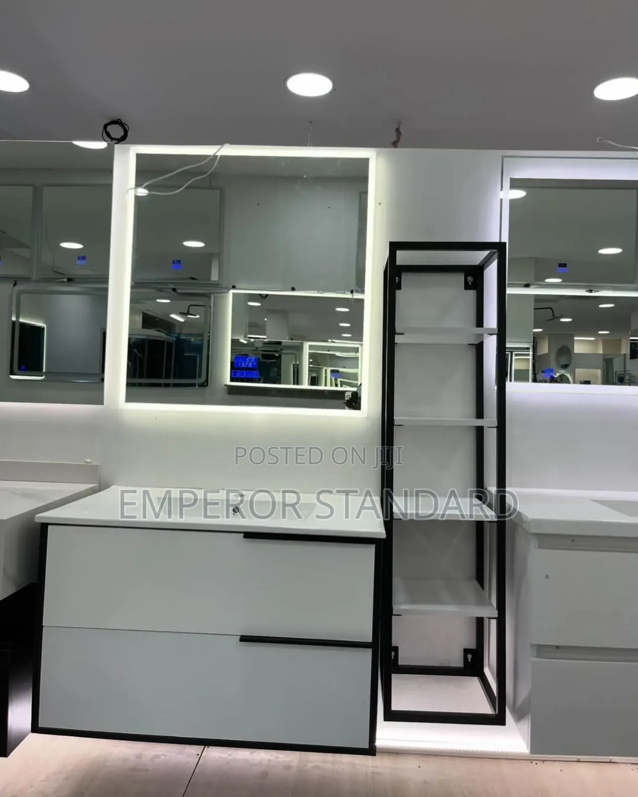 Quality PVC Wall Hung Cabinet With Led Mirror