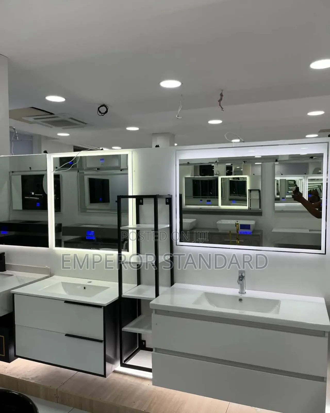 Quality PVC Wall Hung Cabinet With Led Mirror