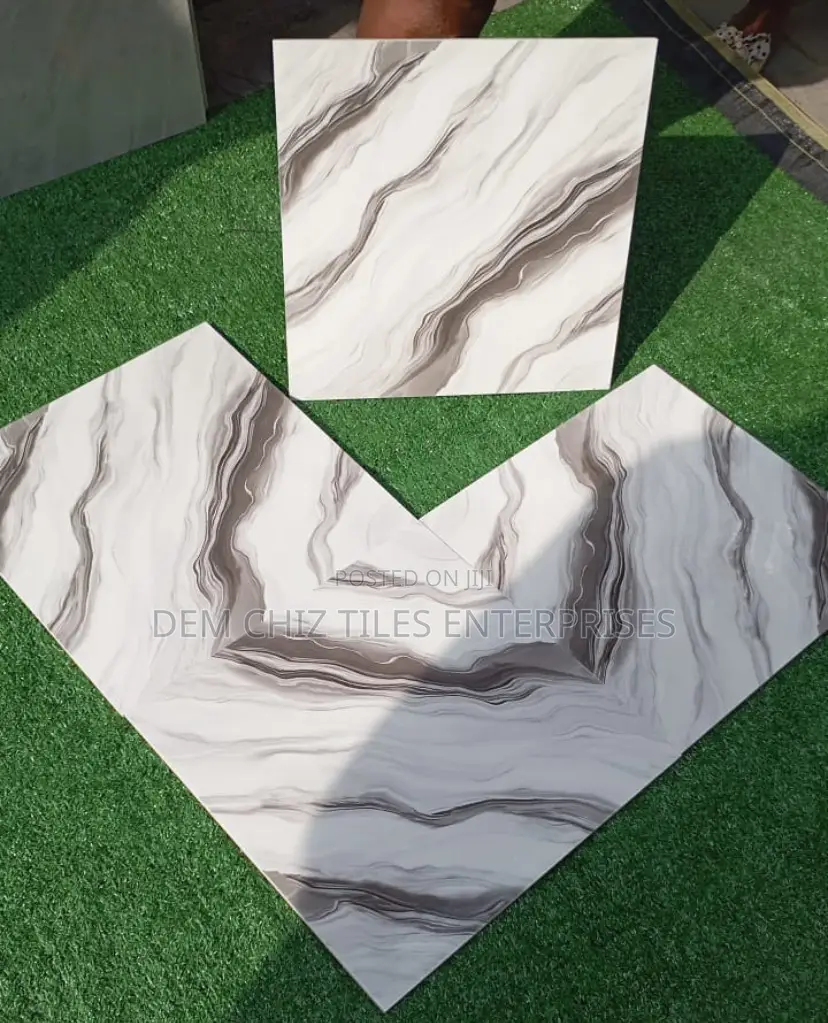 Black Stripe Tiles (Marble-Look Porcelain)
