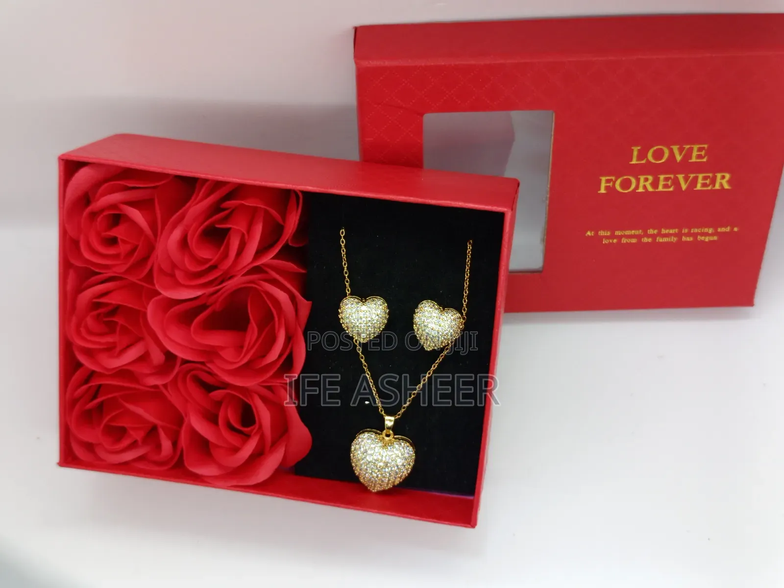 Heart Set Of Gold Jewelry For Ladies