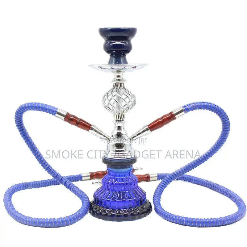 Classic Double Hose Glass Shisha Hookah Pot Shisha Pot