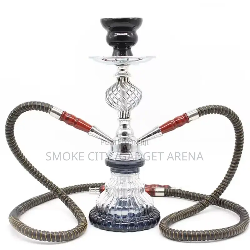 Classic Double Hose Glass Shisha Hookah Pot Shisha Pot
