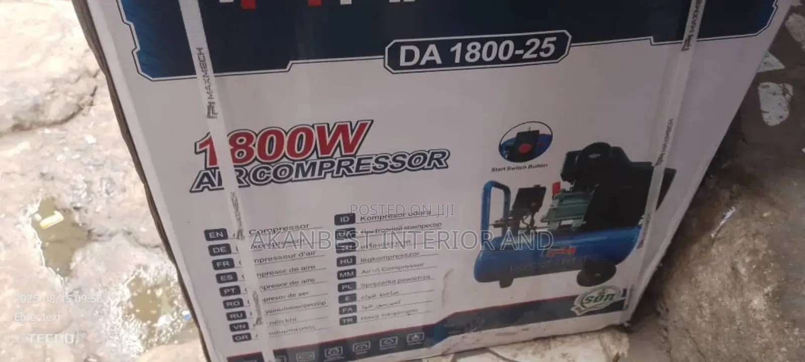 Maxmech Mini Air Compressor 1800w-25ltrs