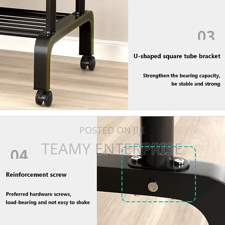 Heavy Duty Clothes Hanger With Bottom Shelve for Shoe - Tyre Movements