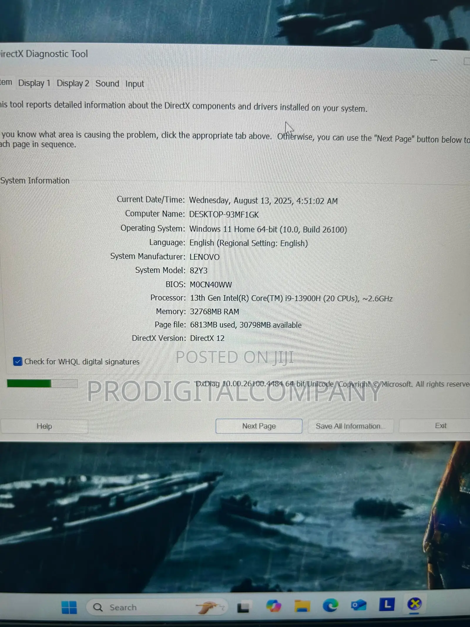 Laptop Lenovo Legion 7 32GB Intel Core i9 SSD 1T
