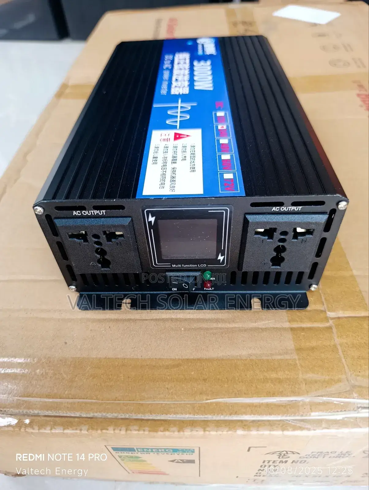 Brand New Heavy Duty 12v/24v 3000w Pure Sine Wave Inverter