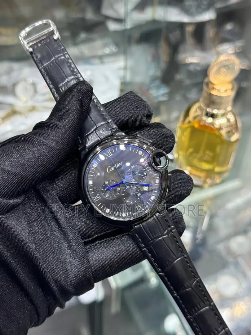 High Quality Luxury Active Chronograph Leather Cartier Watch