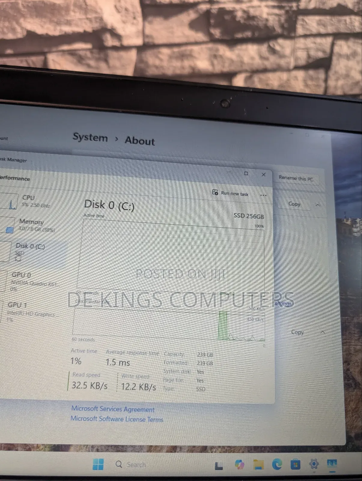 Laptop HP ZBook 15 8GB Intel Core i5 SSD 256GB