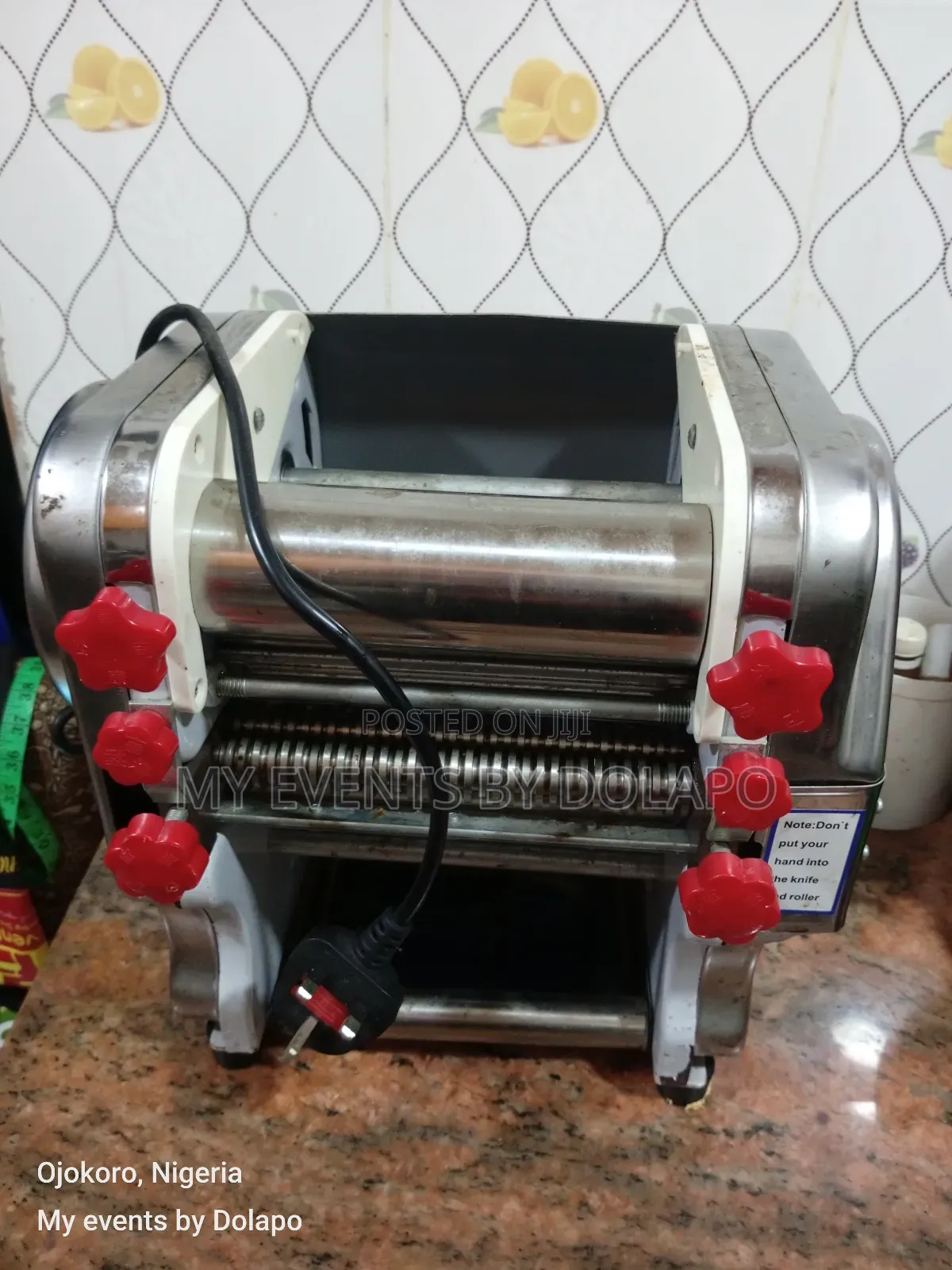 Commercial Stainless Steel Electric Chinchin and Pasta Cutter Machine