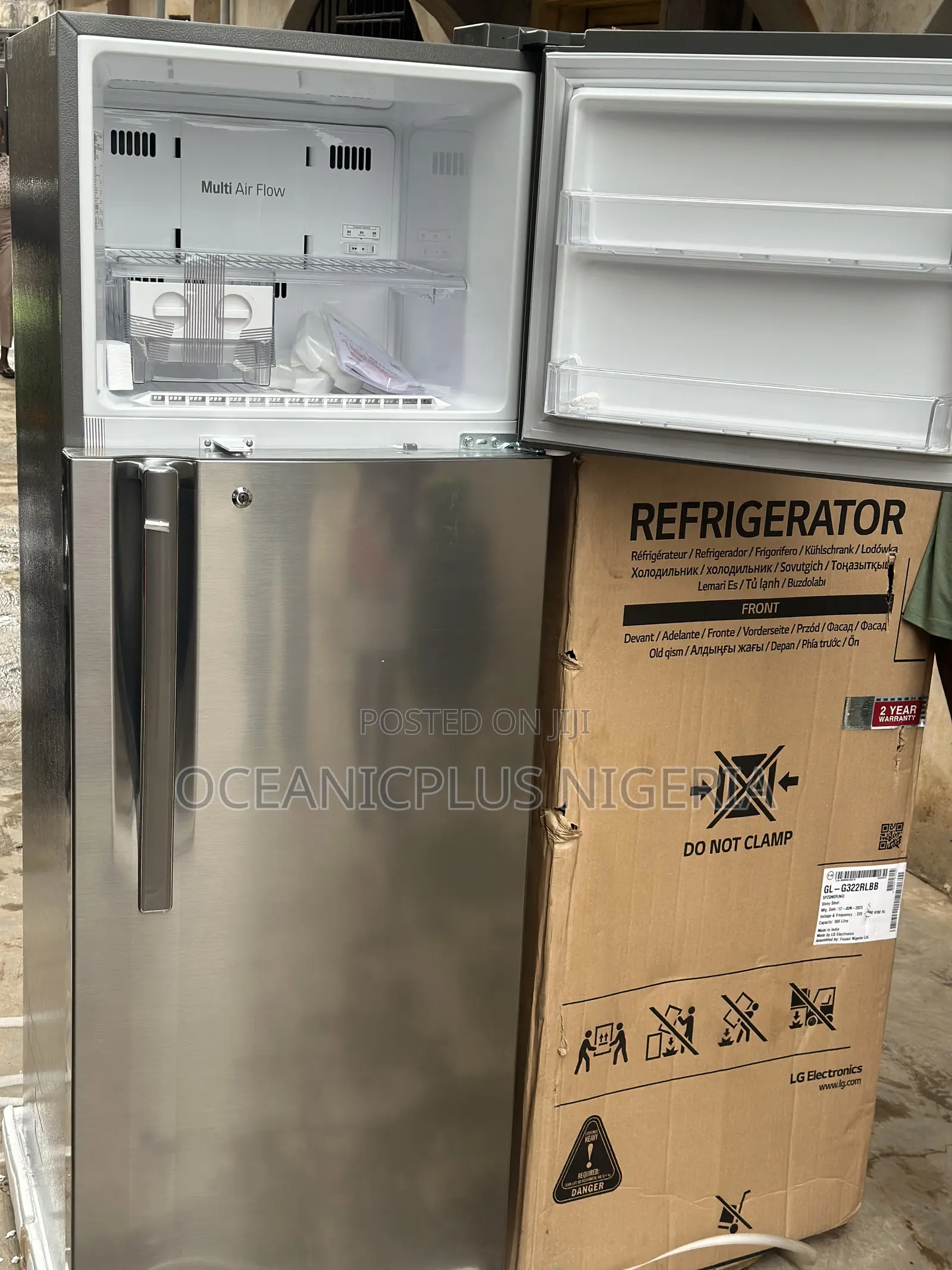 Lg 308l Non Frost Coolvault (Ref 322rlbn)Double Door Refrigerator