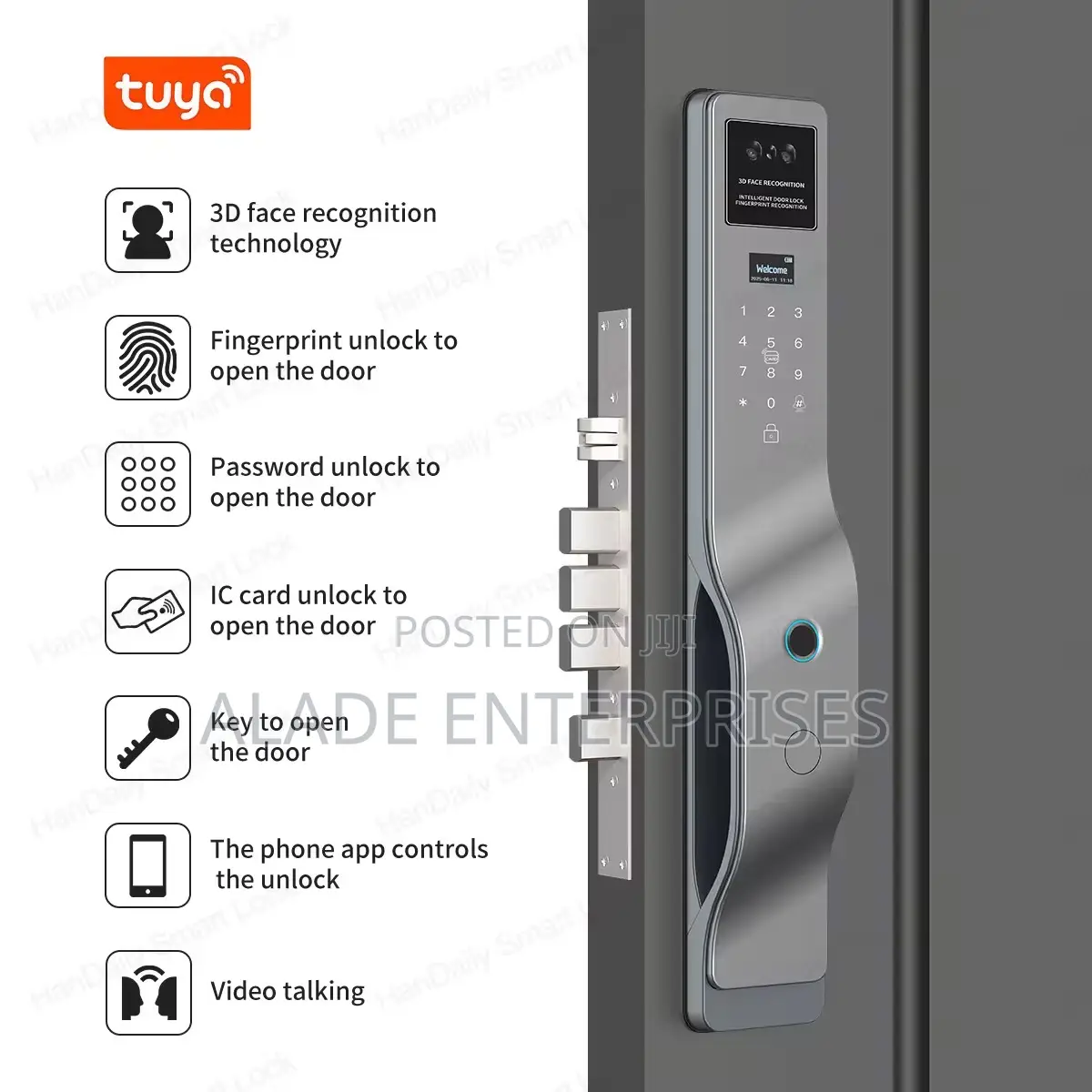 Video Intercom Smart Lock Tuya App Digital Biometric Face Recognition