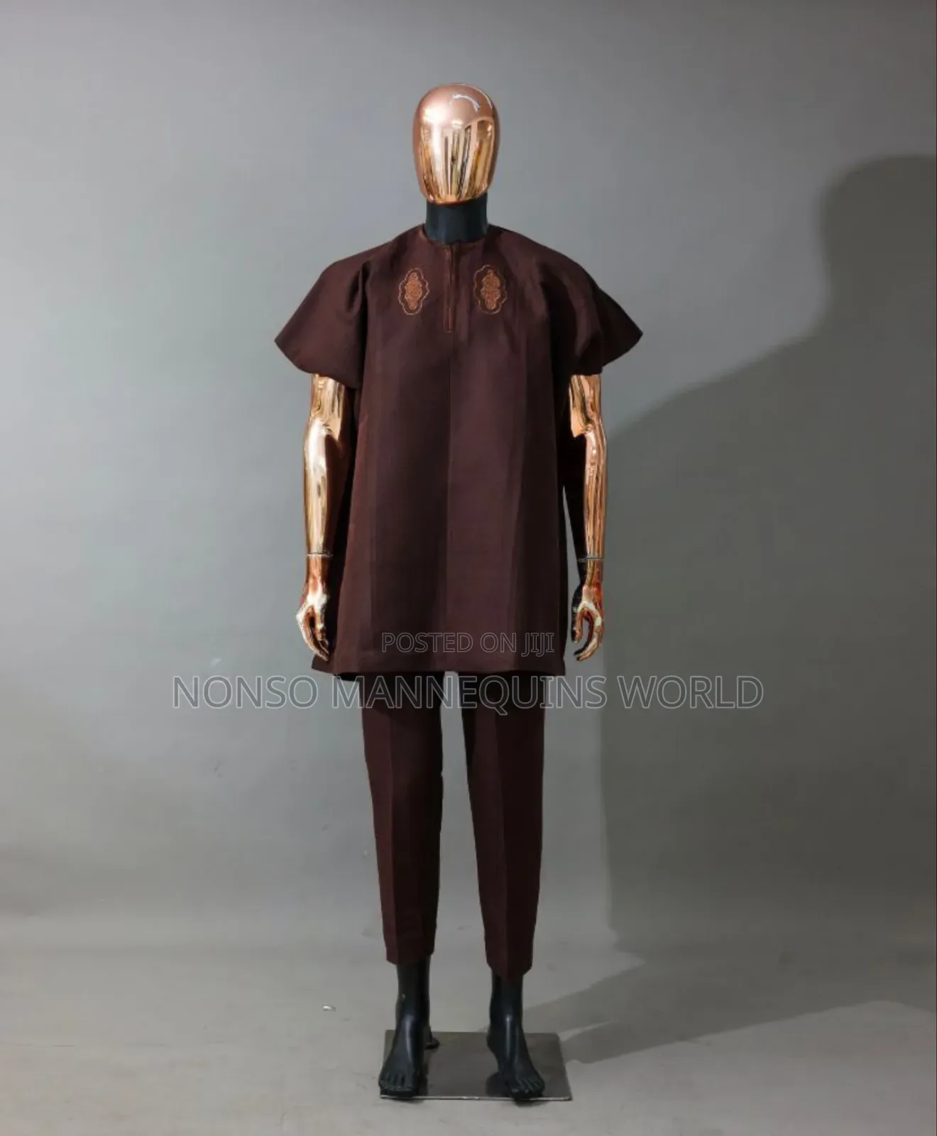 Matt Black And Rose Gold Faceless Male Mannequin