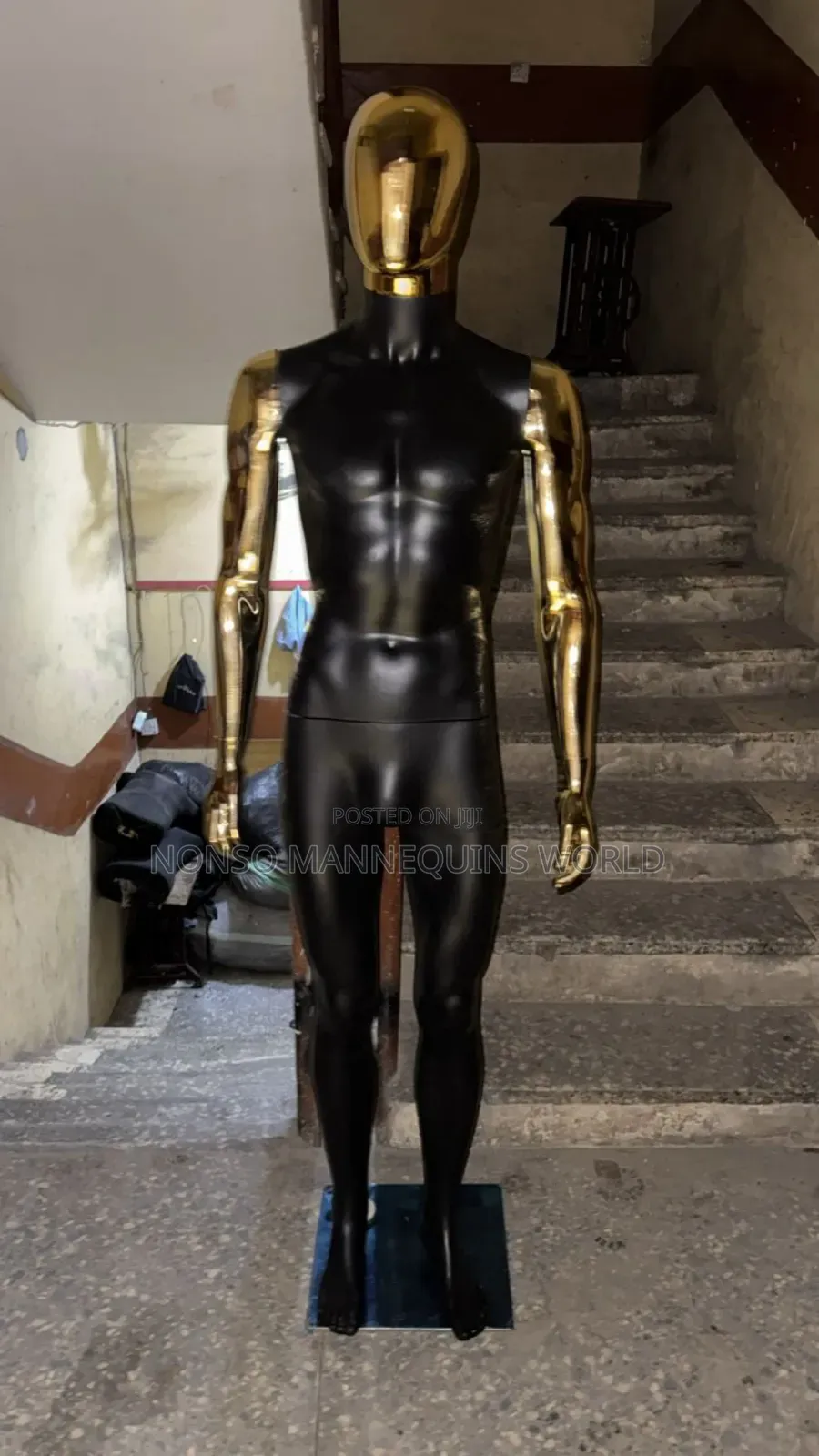 Black N Gold Male Faceless Mannequin