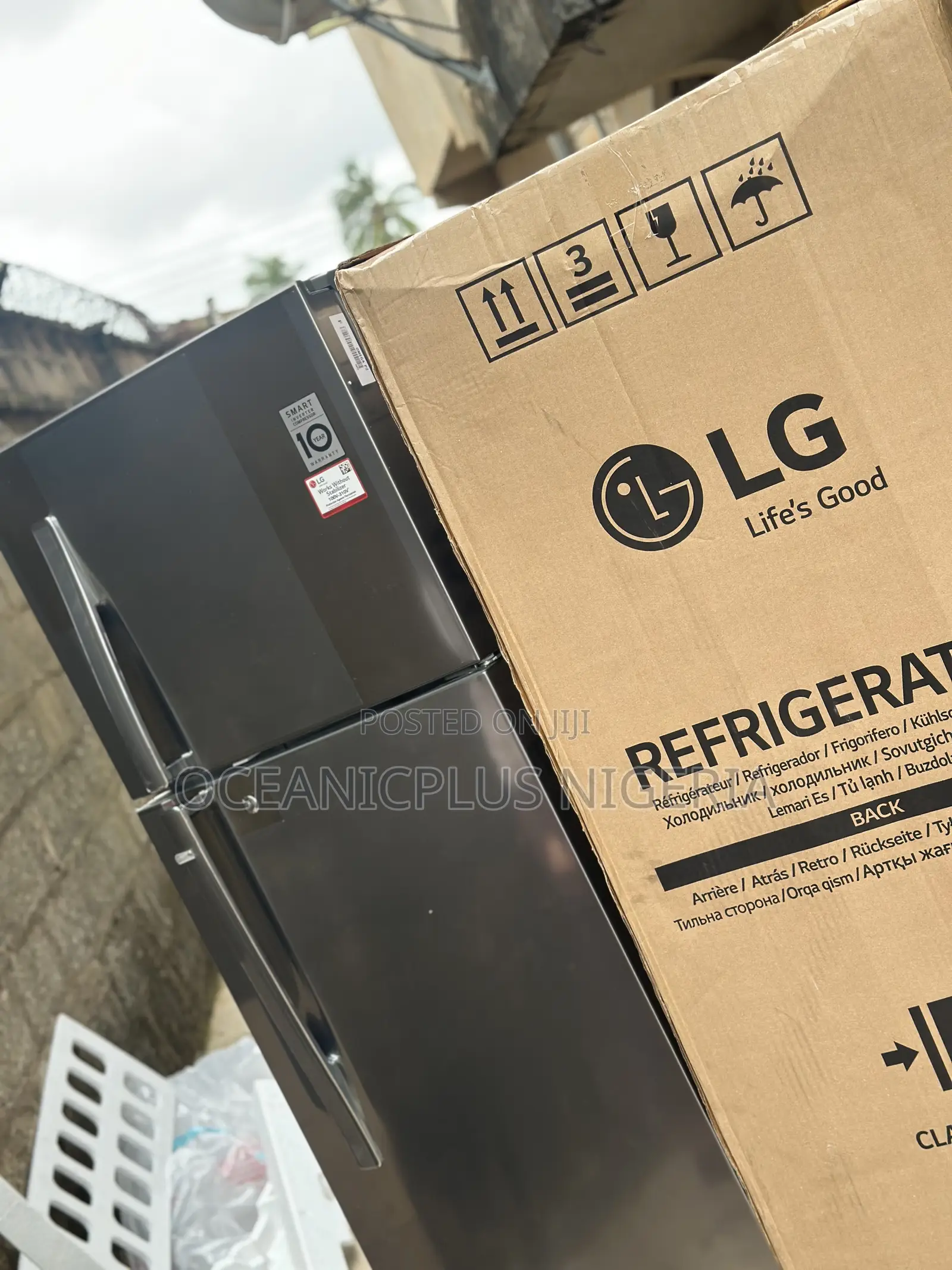 Lg 308l Cool>Box Smartchill (Ref 322rlbn) Double Door Refrigerator