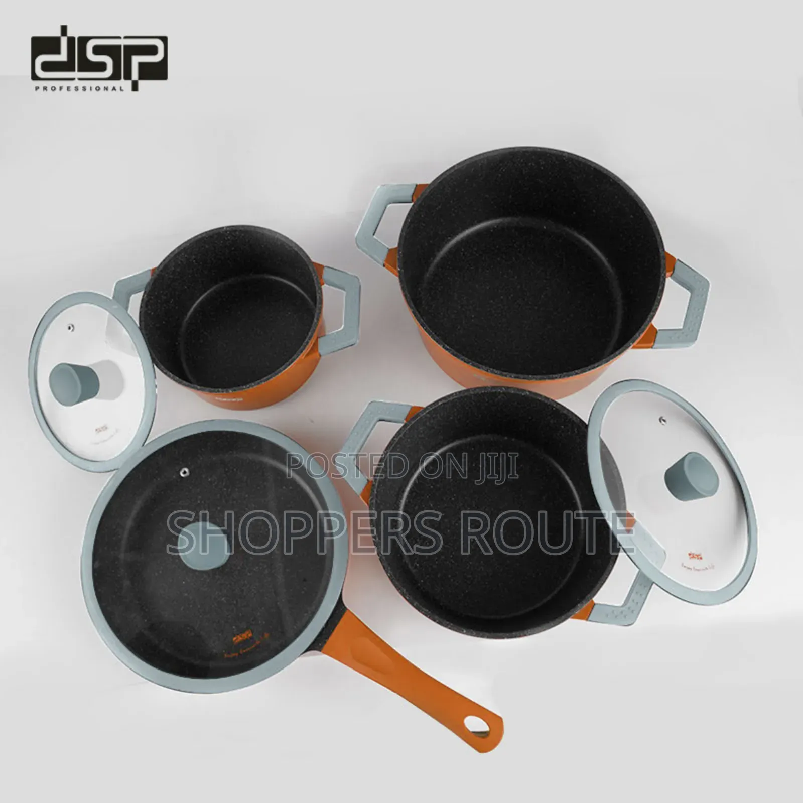 DSP 7 Piece Multi Cookware Set Ca002s02 Orange