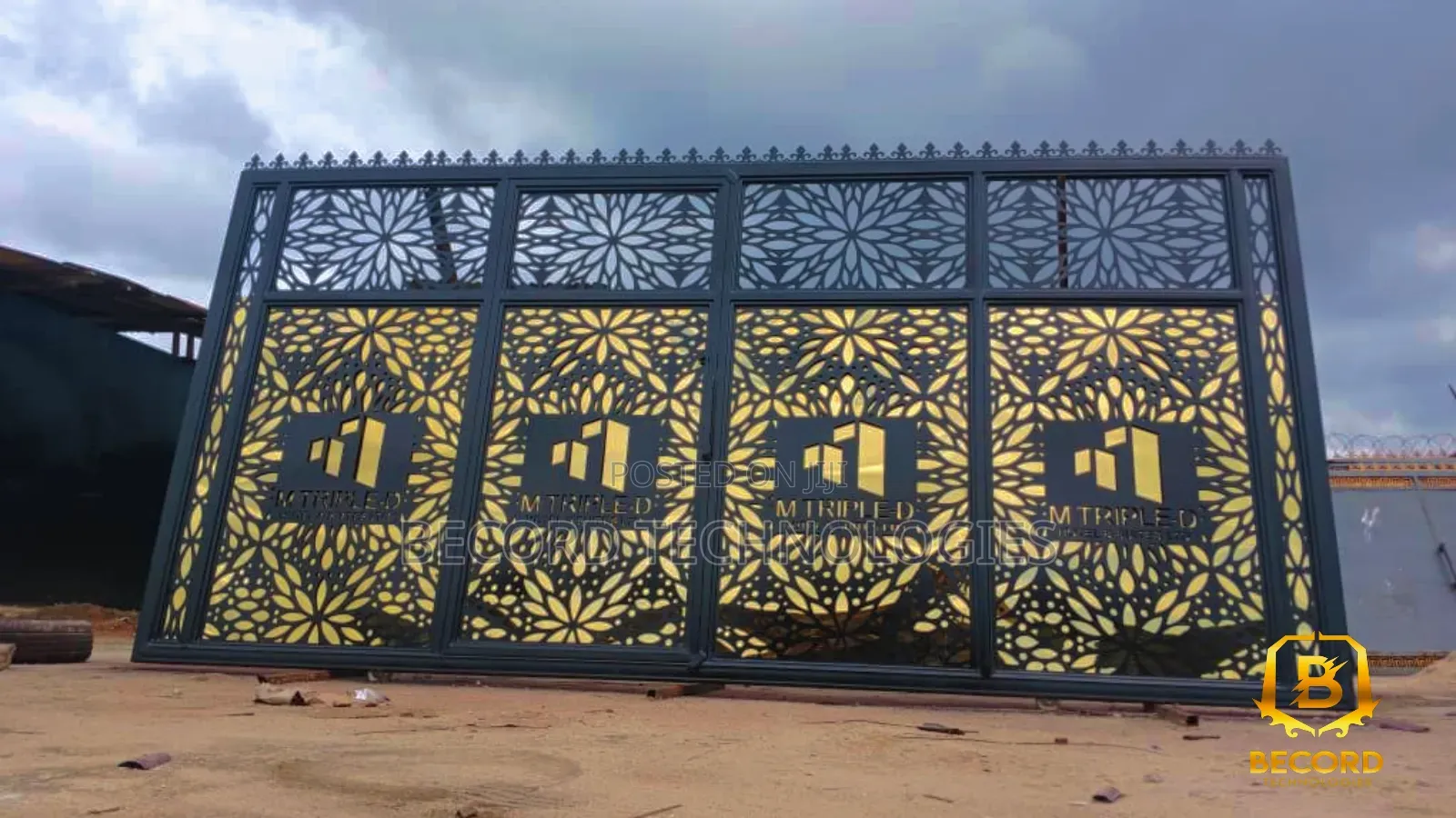 Modern Laser Cut Stainless Gate