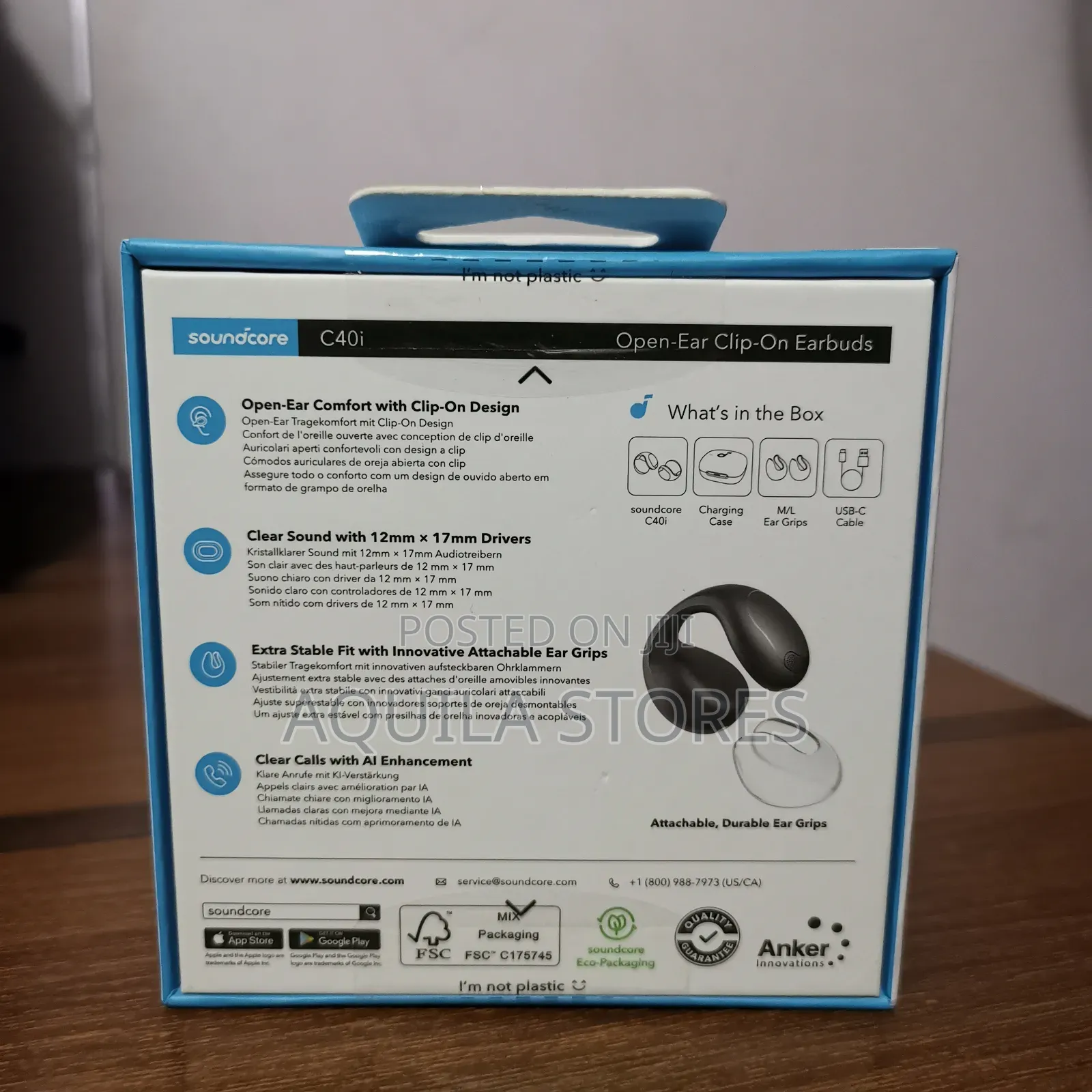 Soundcore C40i Open-Ear Clip-on Earbuds by Anker