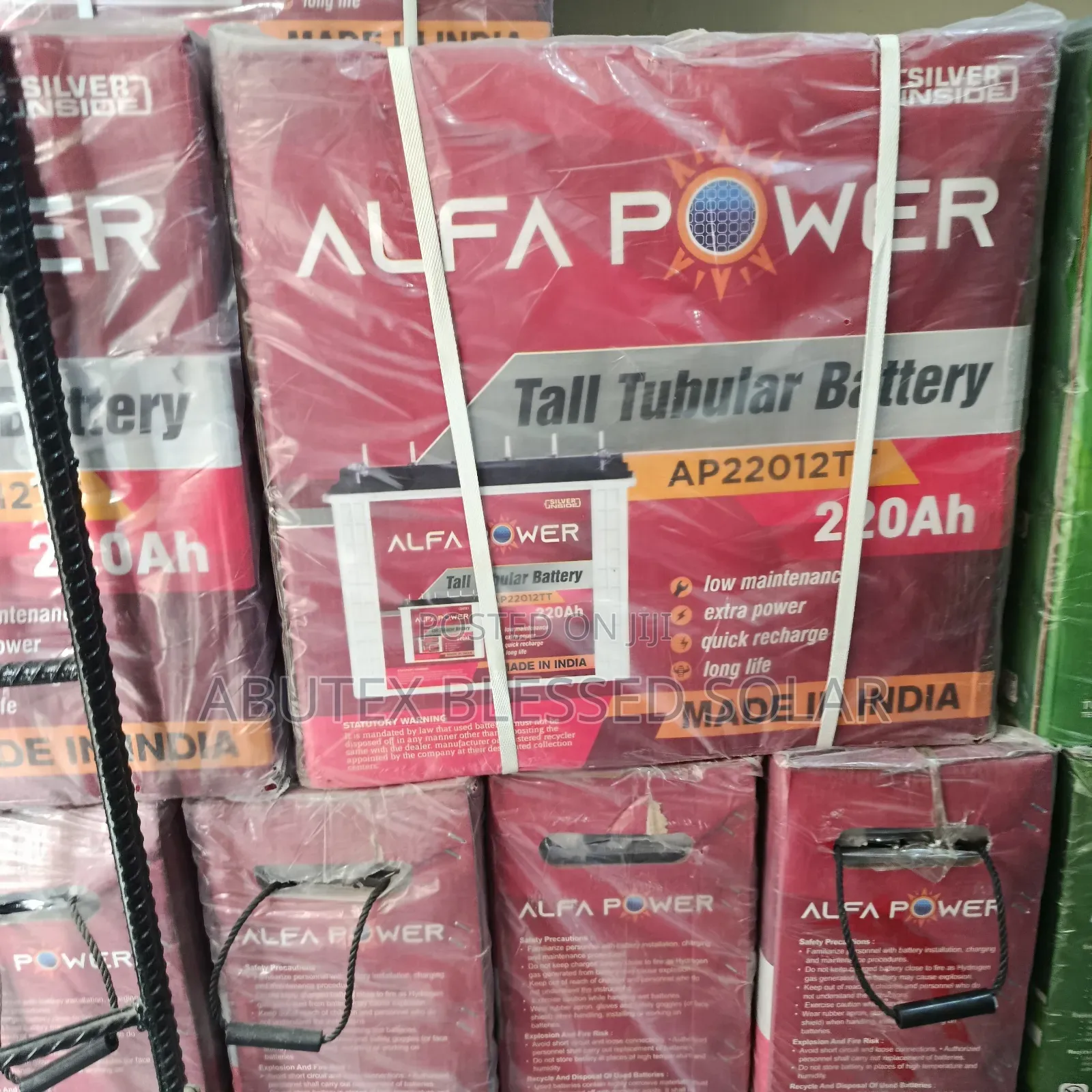 220ah 12v Alfa Power Tubular Battery Indian