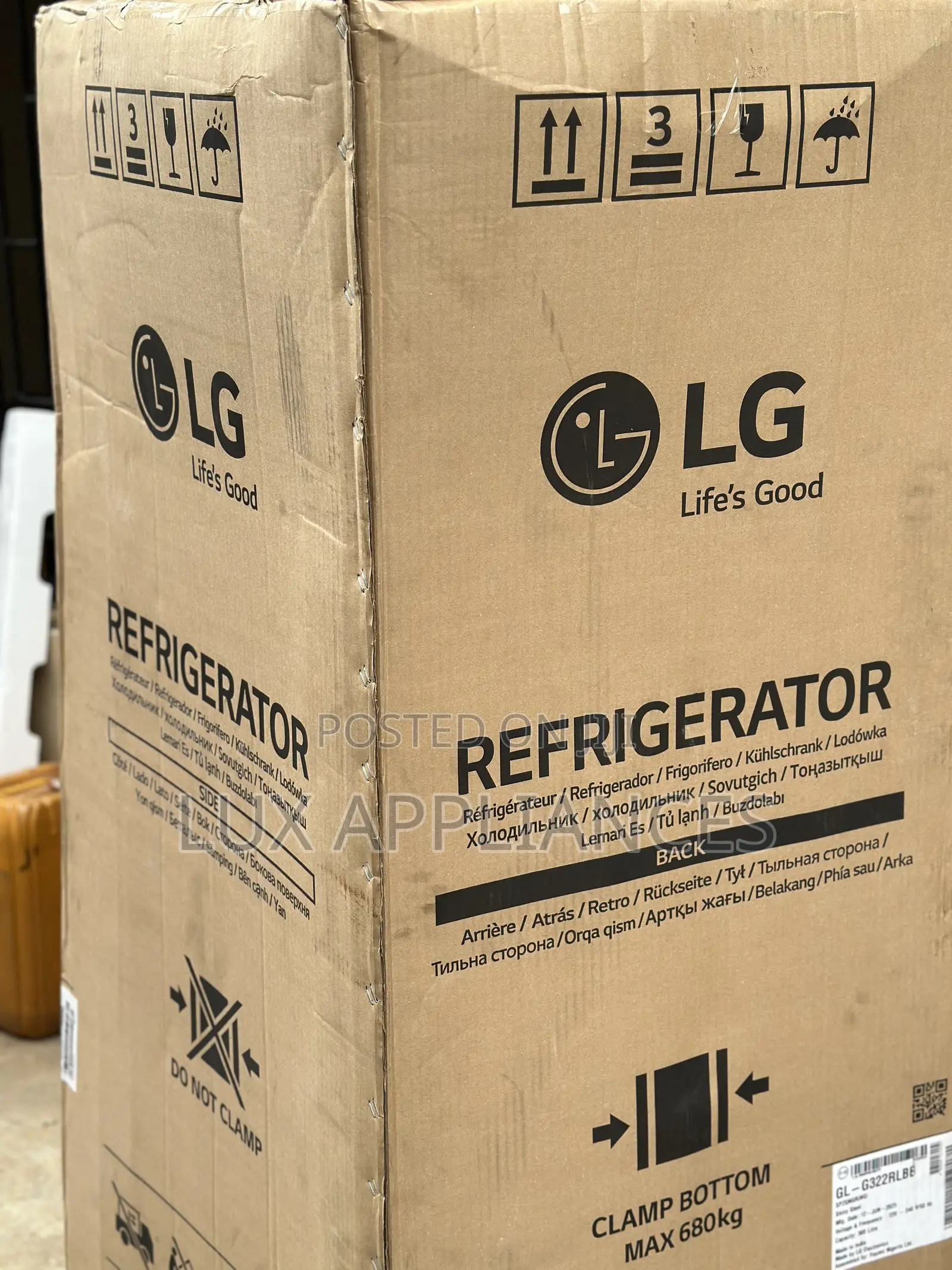 Lg 308l Odor Free Non-Frost Double Door Refrigerator,