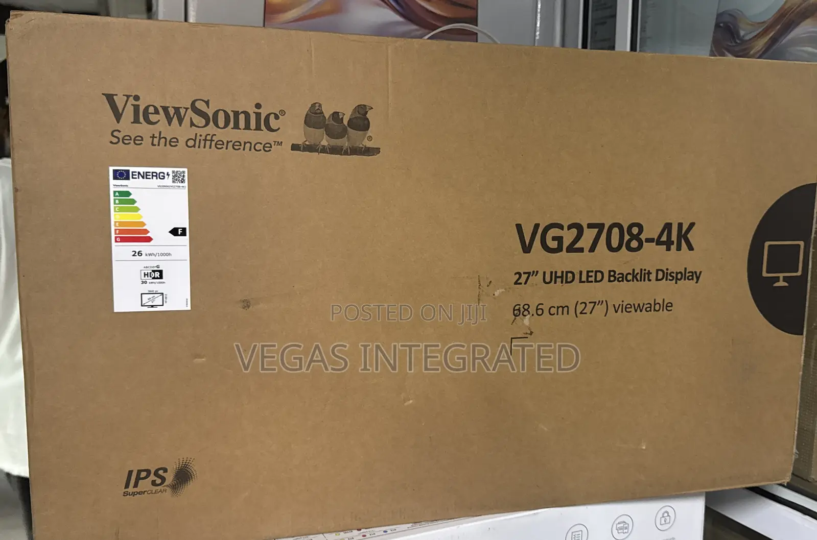 Viewsonic Vg2708-4k 27” 4k Uhd Monitor Hdr Dual Hdmi And Displayport