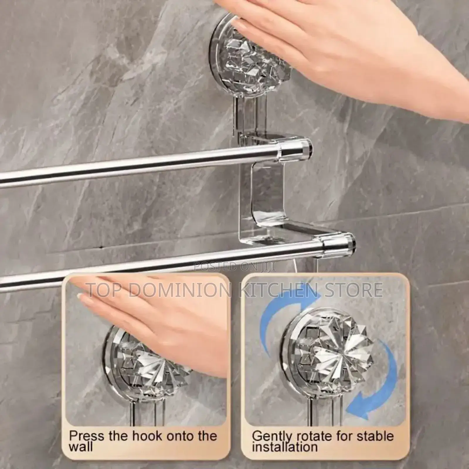Adjustable Bathroom Wall-Mounted Towel Rack