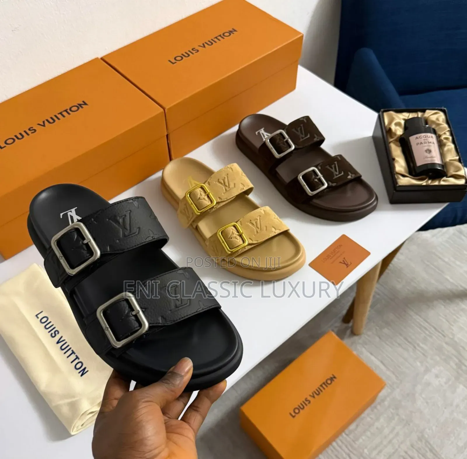 Original Luxury Designer Slipper Louis Vuitton Well Branded Package