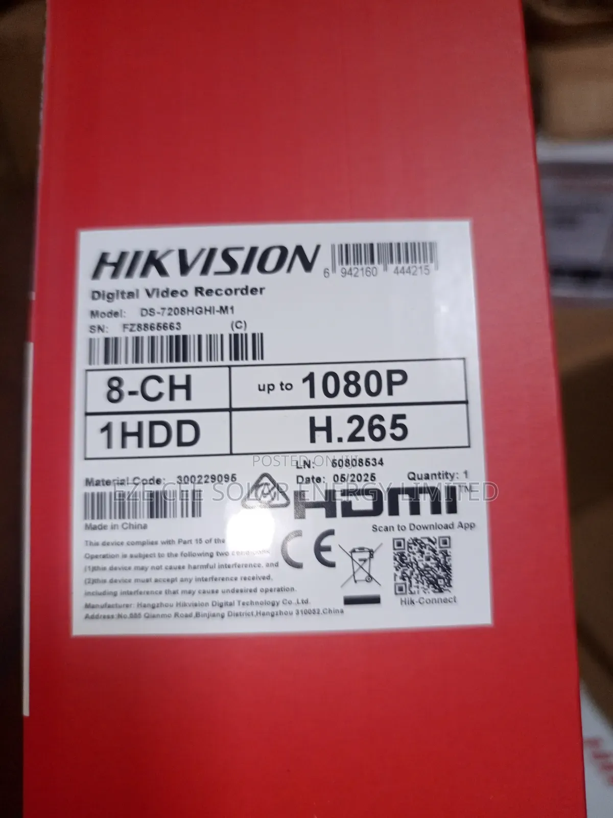 8chanel Hikvision D.V.R