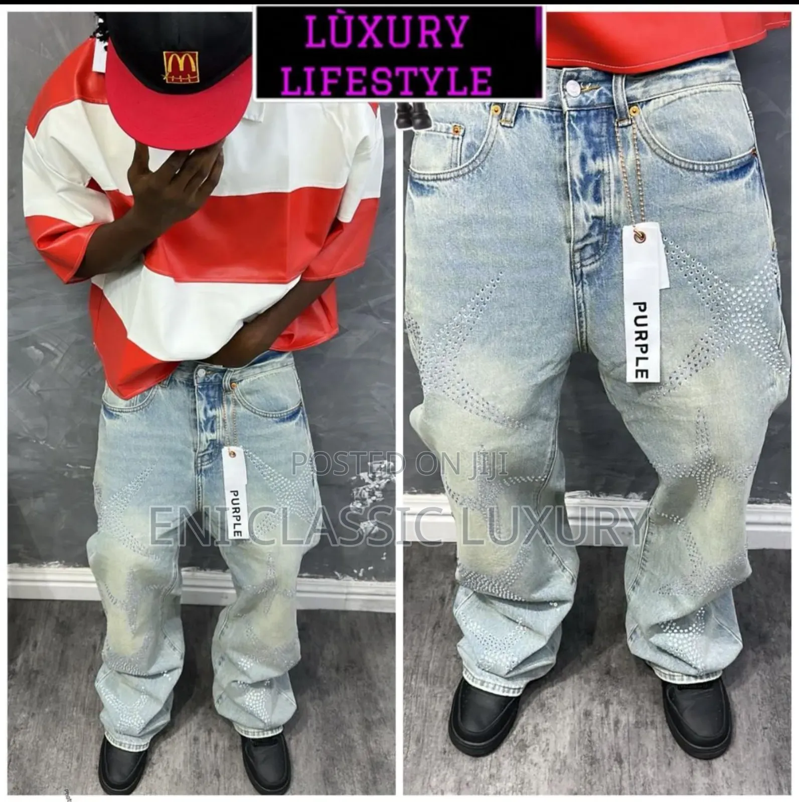 Top Quality Luxury Cargo Jeans Well Branded