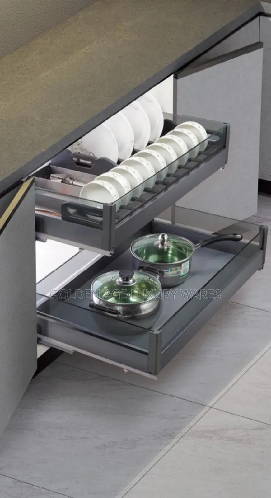 Glass Plate Rack and Pot Rack