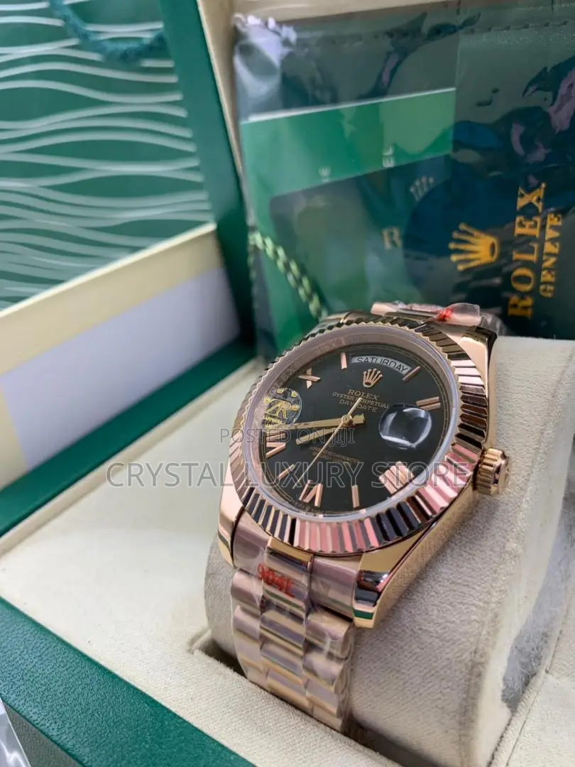 Rolex Quality Luxury Men Chain Strap Water Resistant Wristwatch