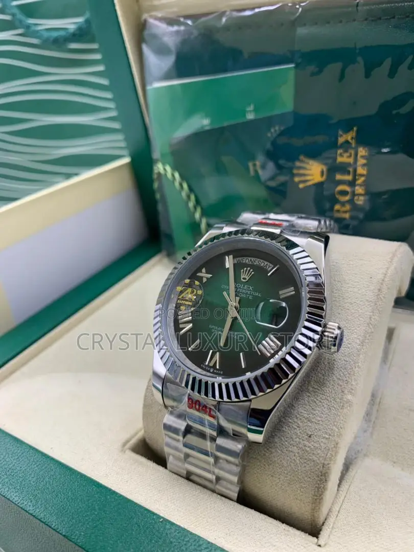 Rolex Quality Luxury Men Chain Strap Water Resistant Wristwatch