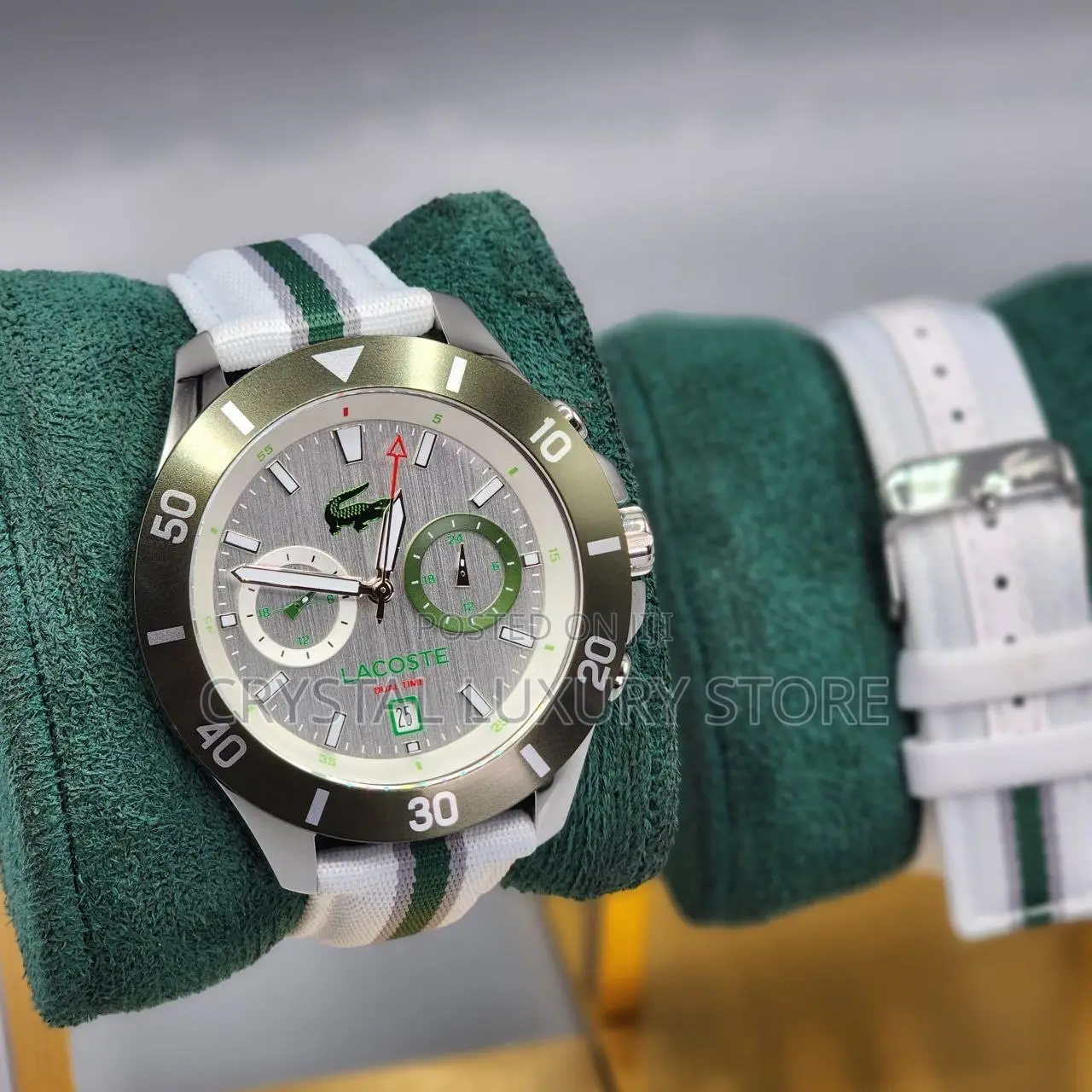 Lacoste Quality Luxury Men Genuine Leather Wristwatch