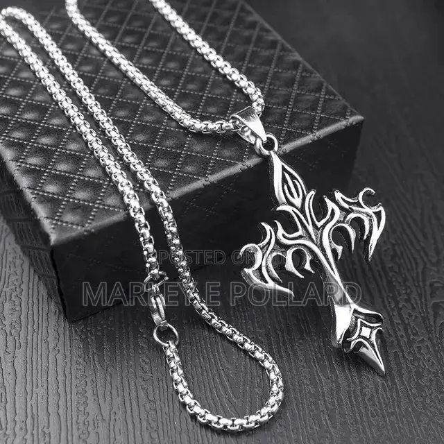 Cross Pendant Rope Chain Punk Y2k Style