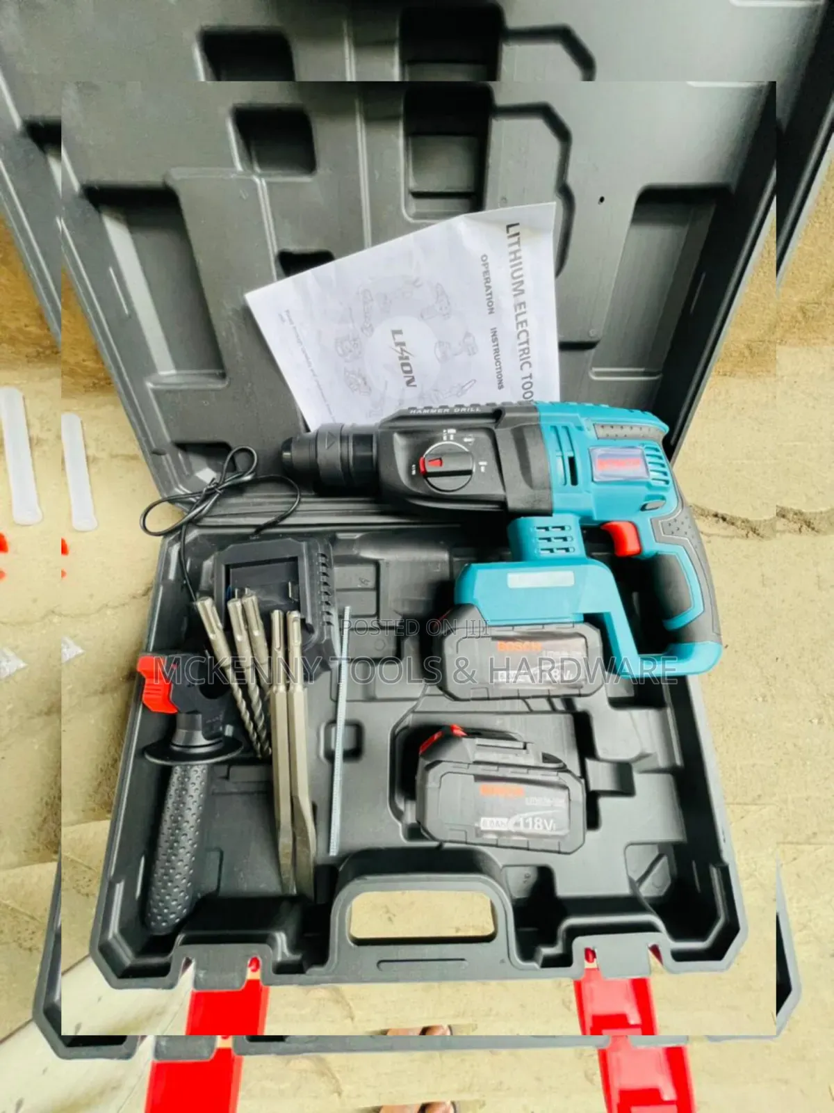 Bosch Cordless Rotary Hammer, Likely a Model From the 118v