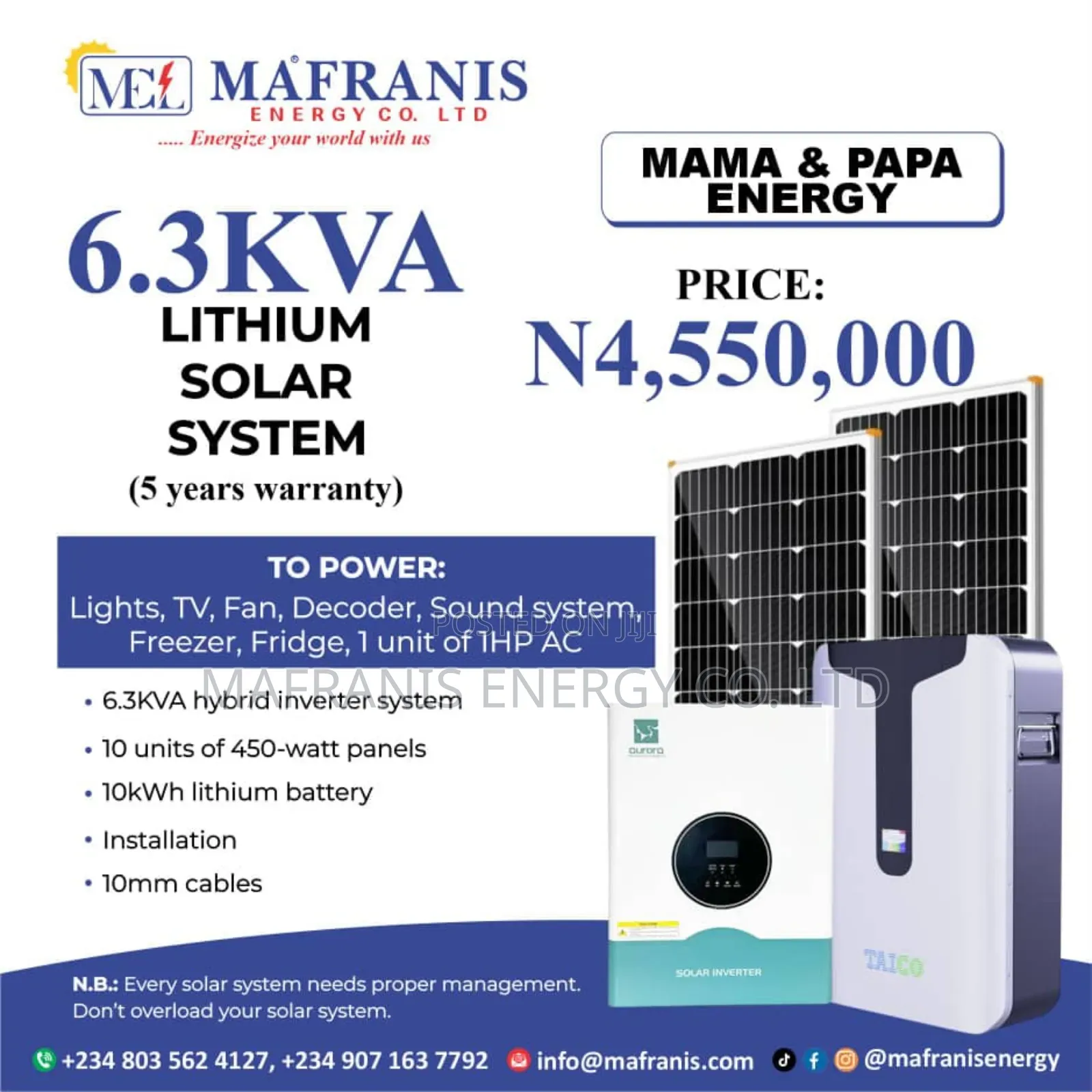 6.3kva Solar Inverter(Lithium Battery) System Installation With Panels