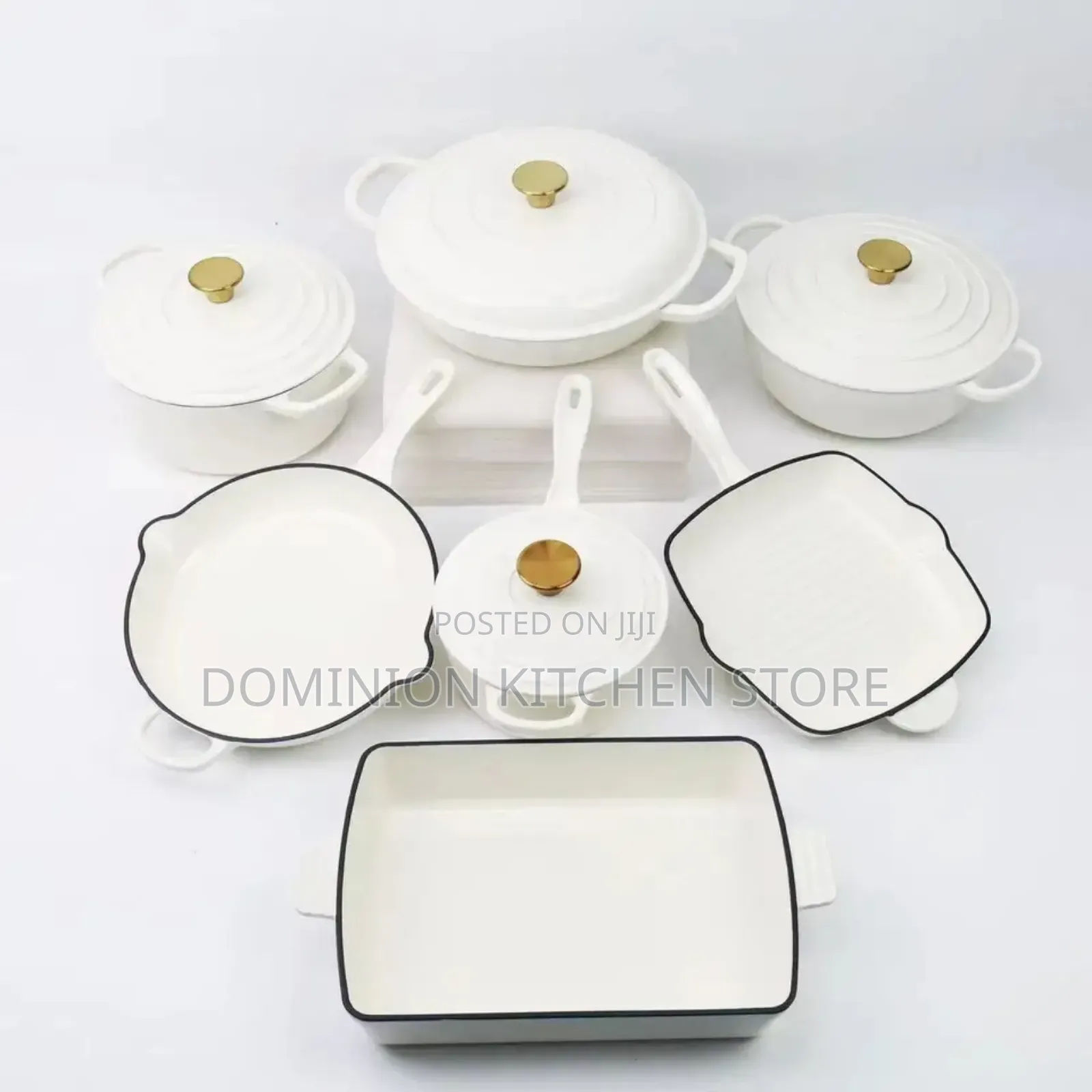 11pieces Modern Cast Iron Enamel Pot