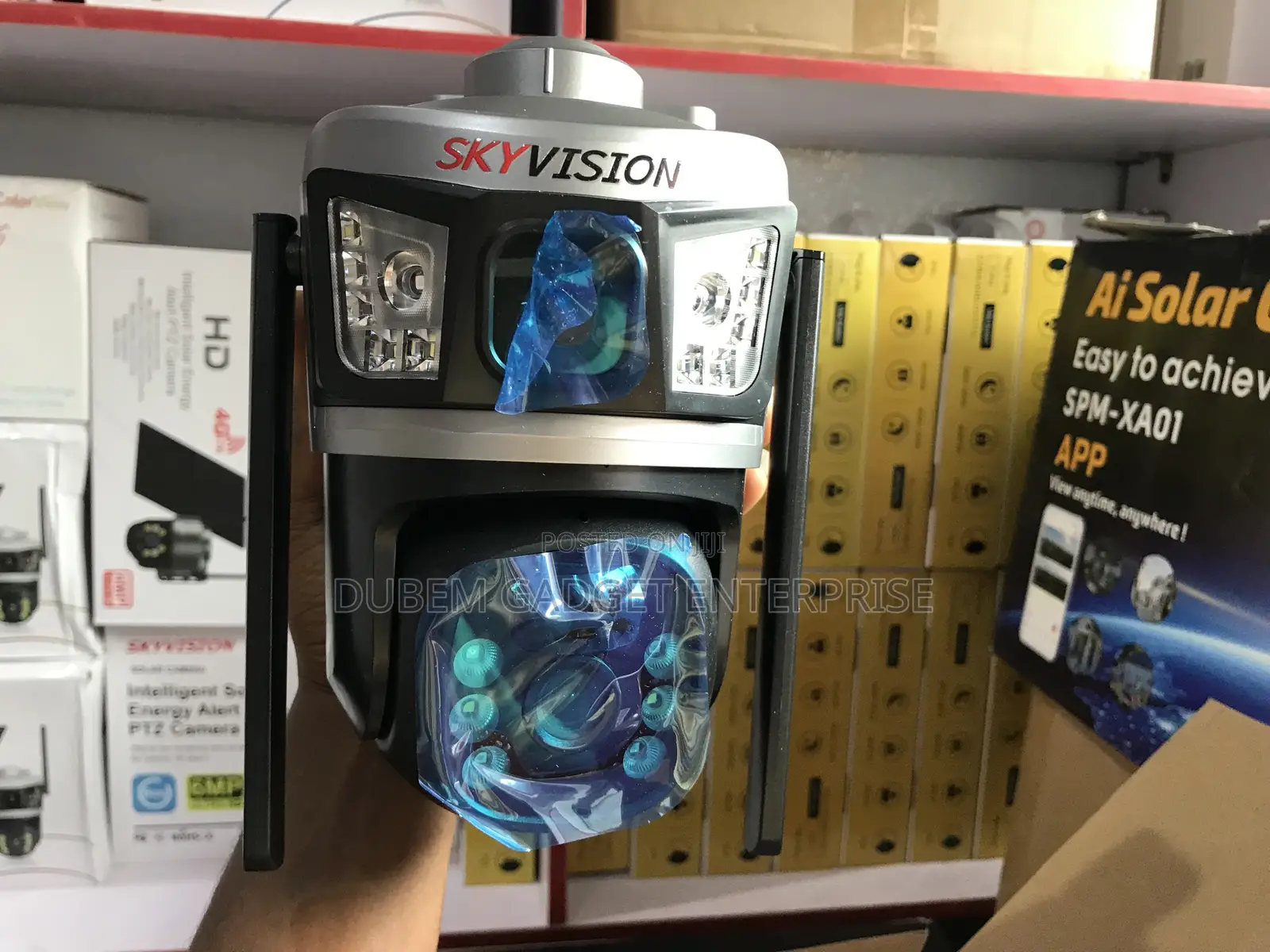 High Quality Intelligent Solar PTZ Camera Dual Lens