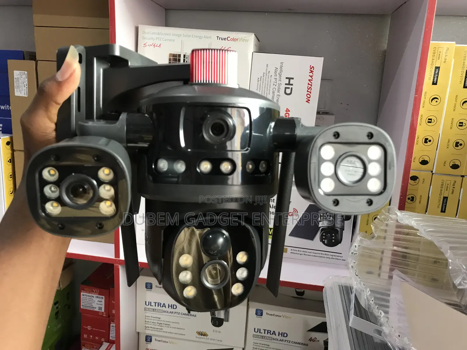 Ultra Hd Triple Lens Solar PTZ Camera 4g