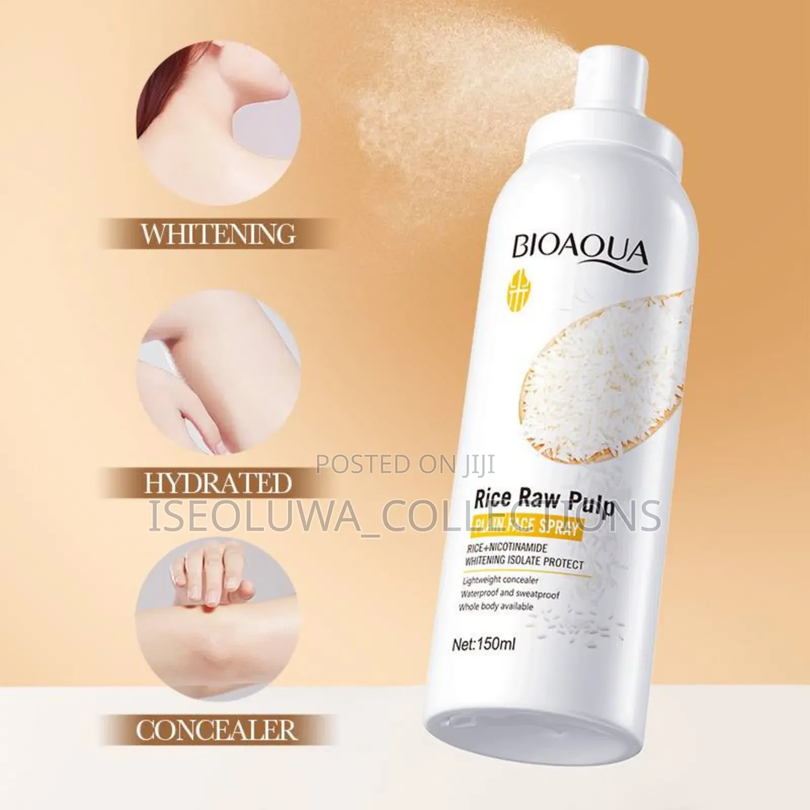 Bioaqua Rice Raw Pulp Plain Face Spray (150ml)