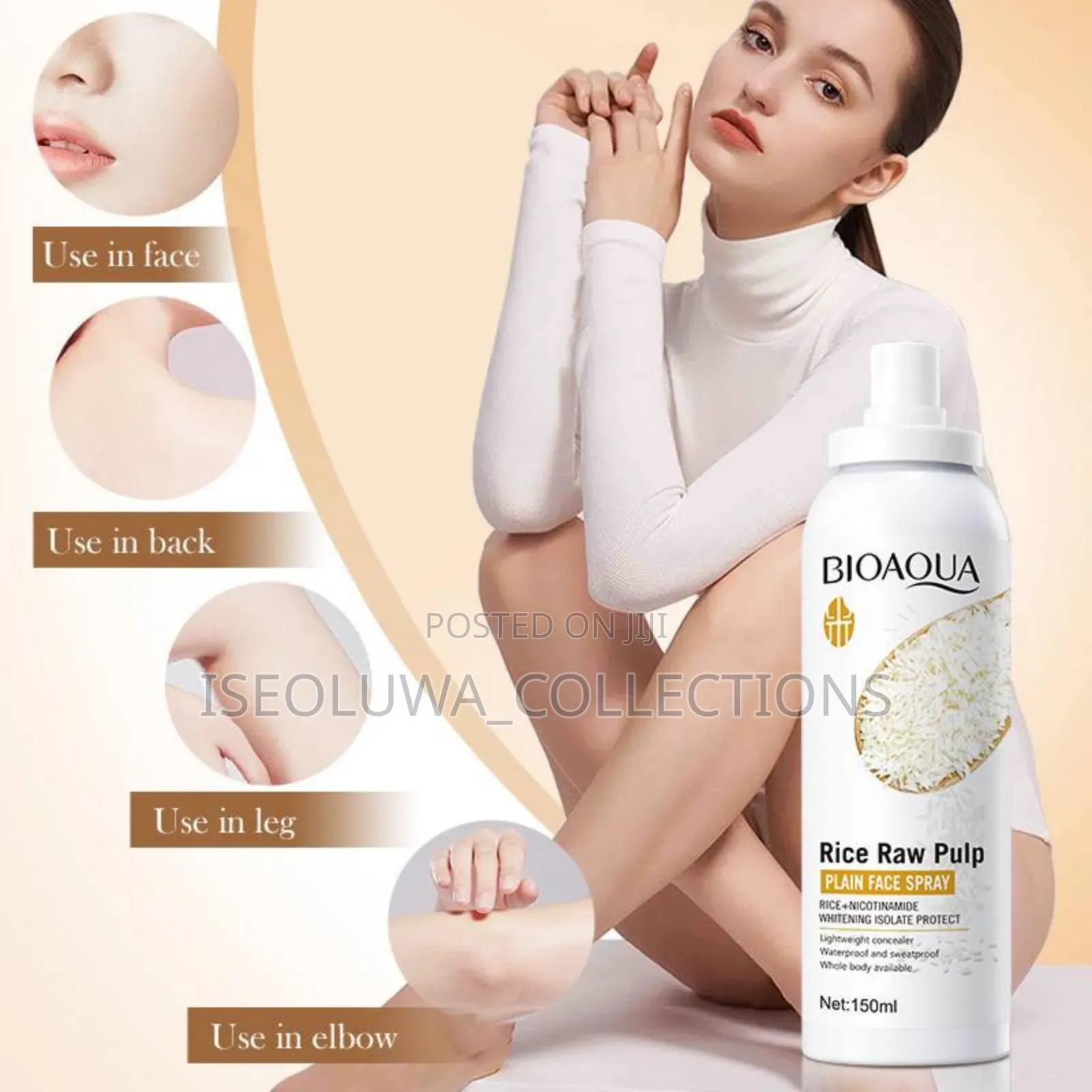 Bioaqua Rice Raw Pulp Plain Face Spray (150ml)