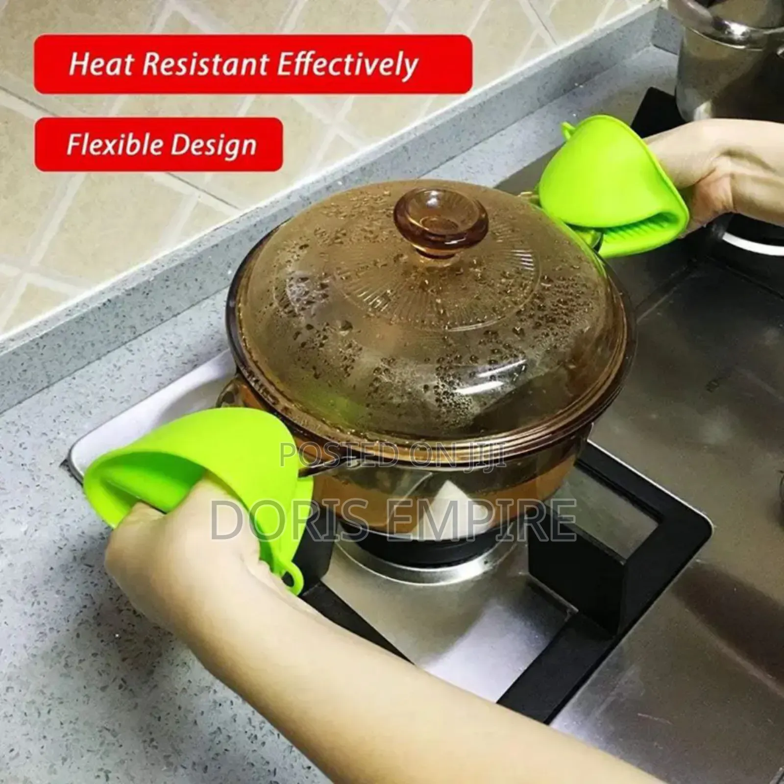 Silicone Heat Resistant Oven Mint Pot Holder.